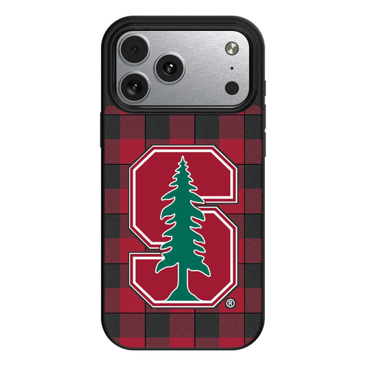 Stanford University Cardinal Plaid MagSafe Compatible Phone Case for Apple iPhone