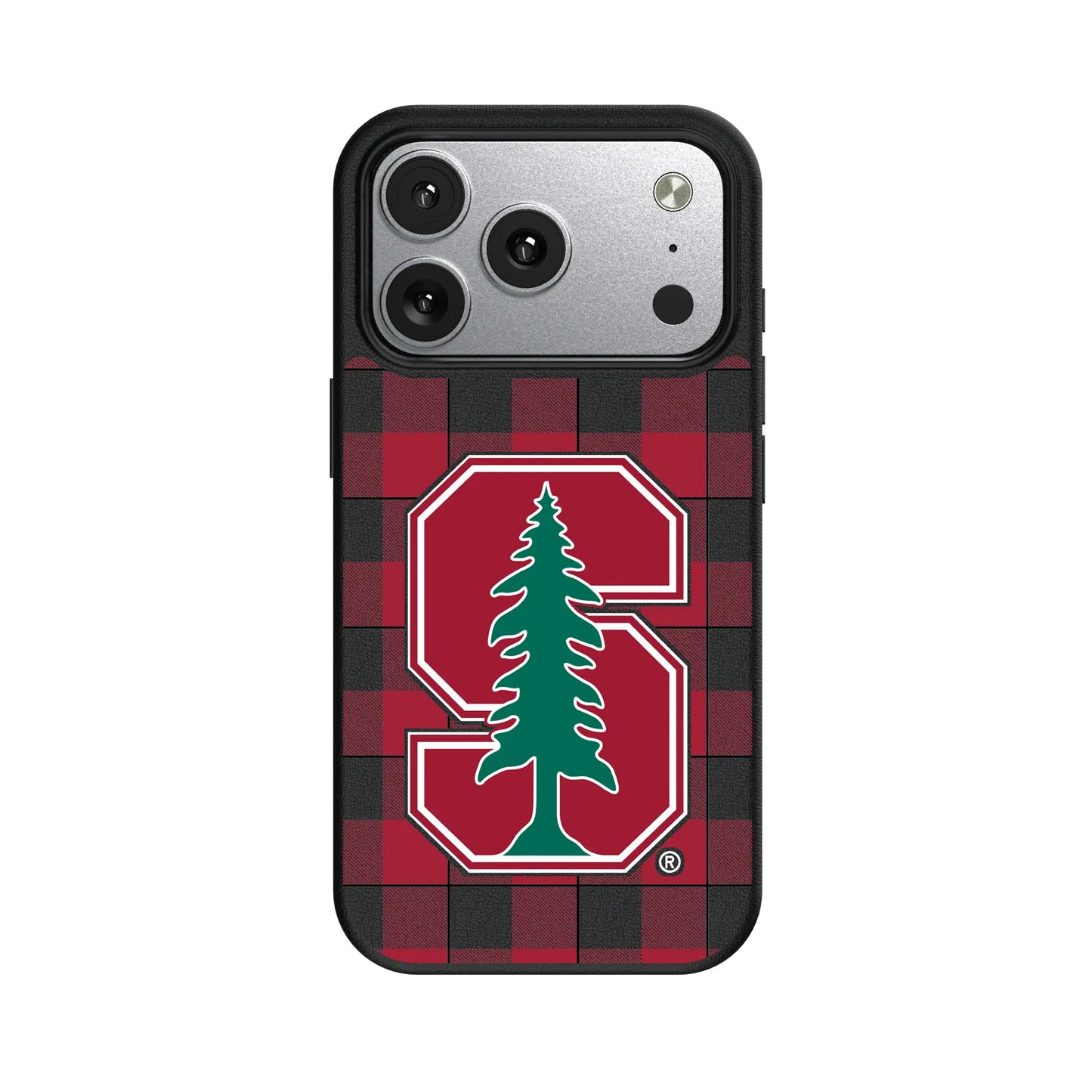 Stanford University Cardinal Plaid MagSafe Compatible Phone Case for Apple iPhone