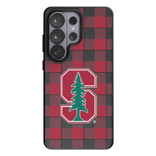 Stanford University Cardinal Plaid MagSafe Compatible Phone Case for Samsung Galaxy
