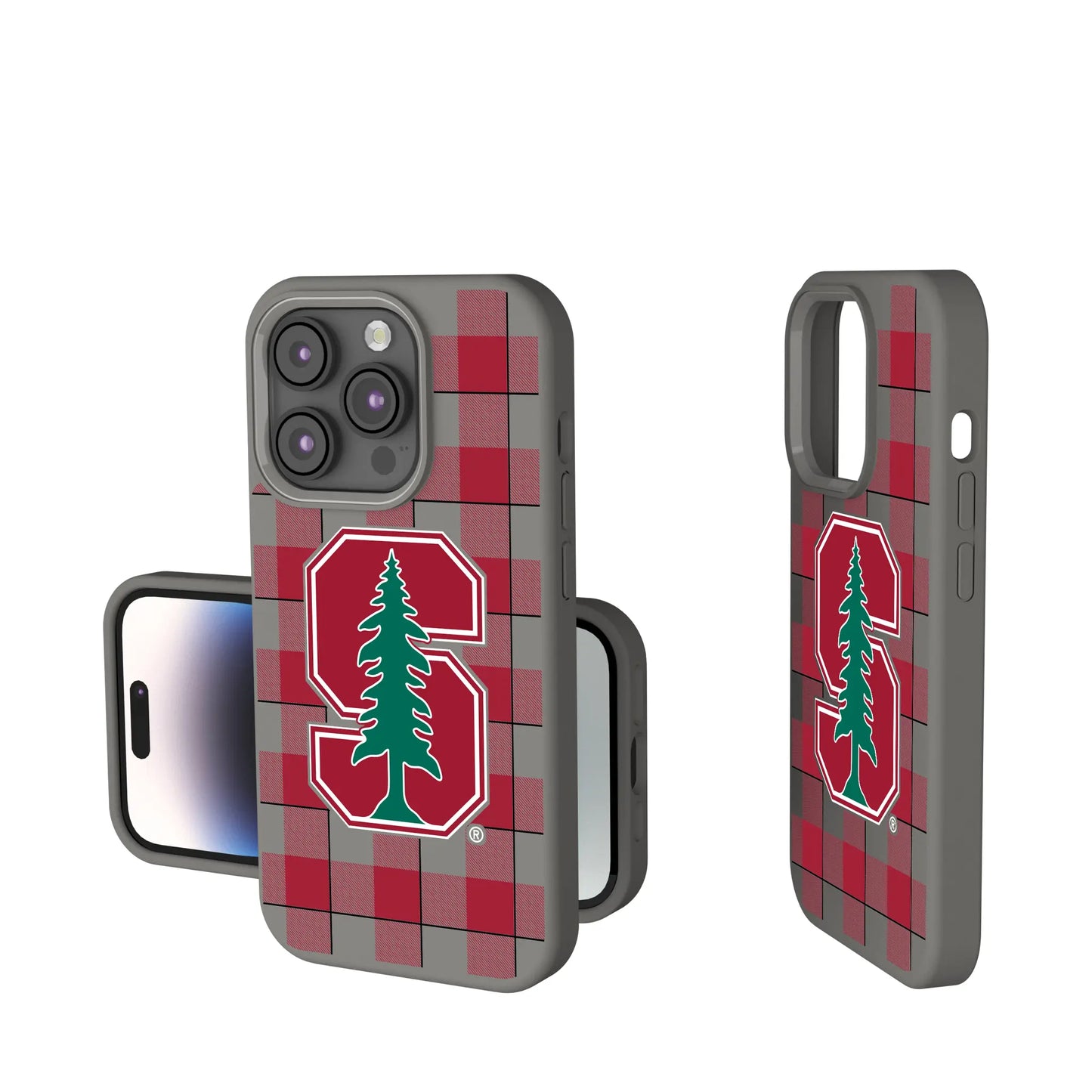Stanford University Cardinal Plaid Soft Touch Phone Case for Apple iPhone