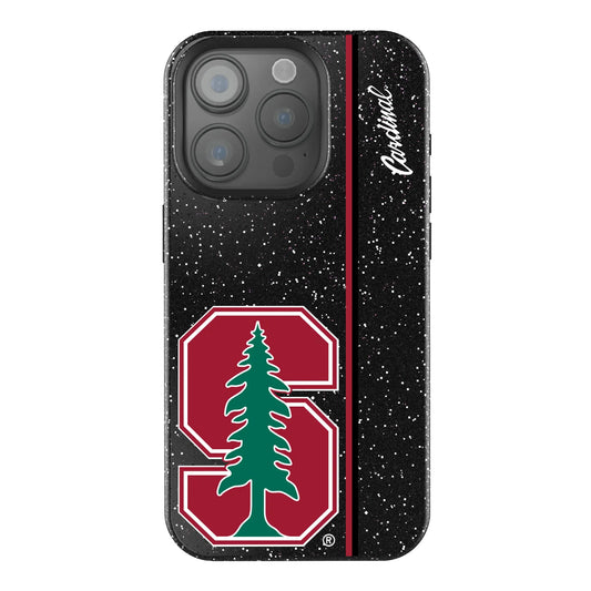 Stanford University Cardinal Sidebar Black Bling Phone Case for Apple iPhone