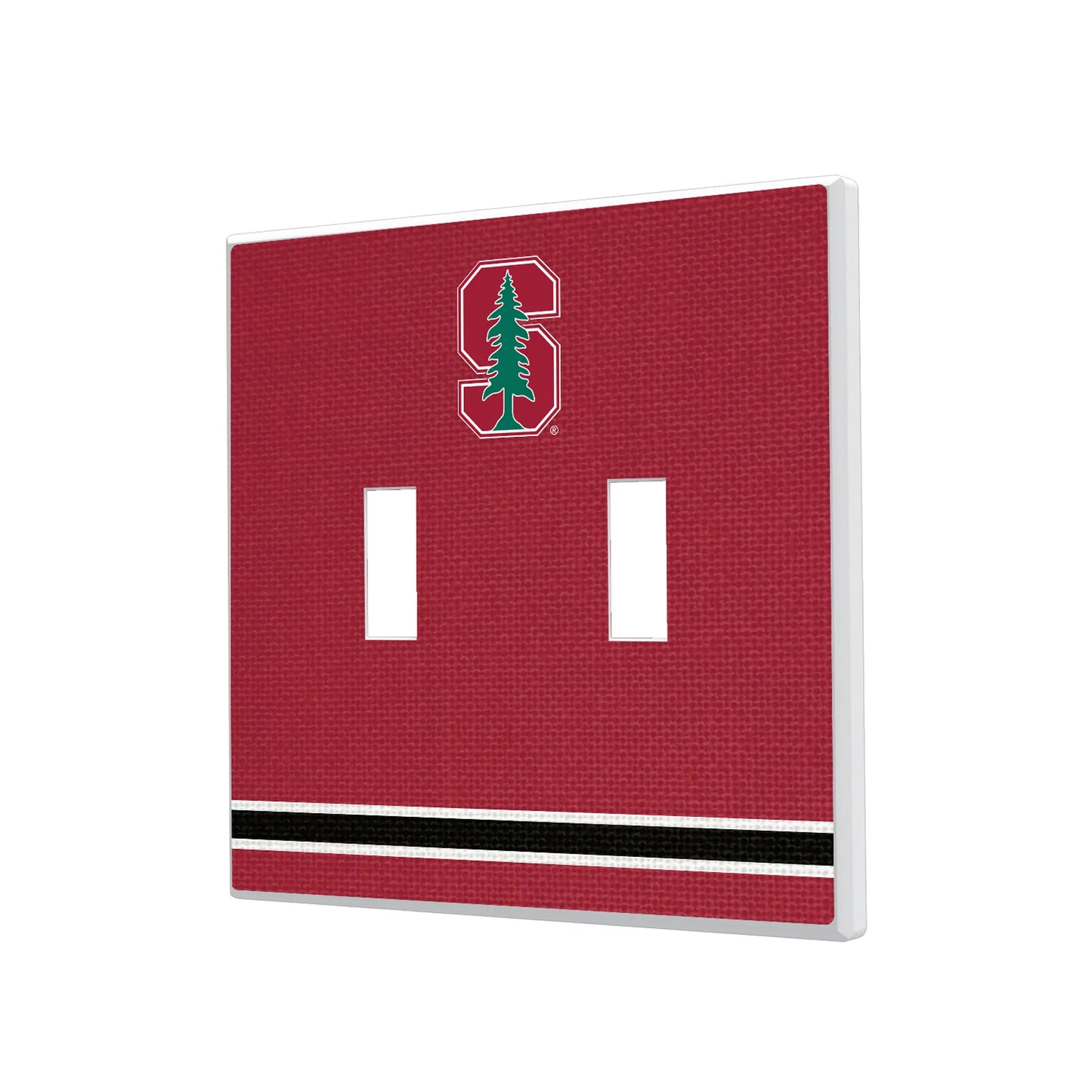 Stanford University Cardinal Stripe Hidden-Screw Light Switch Plate