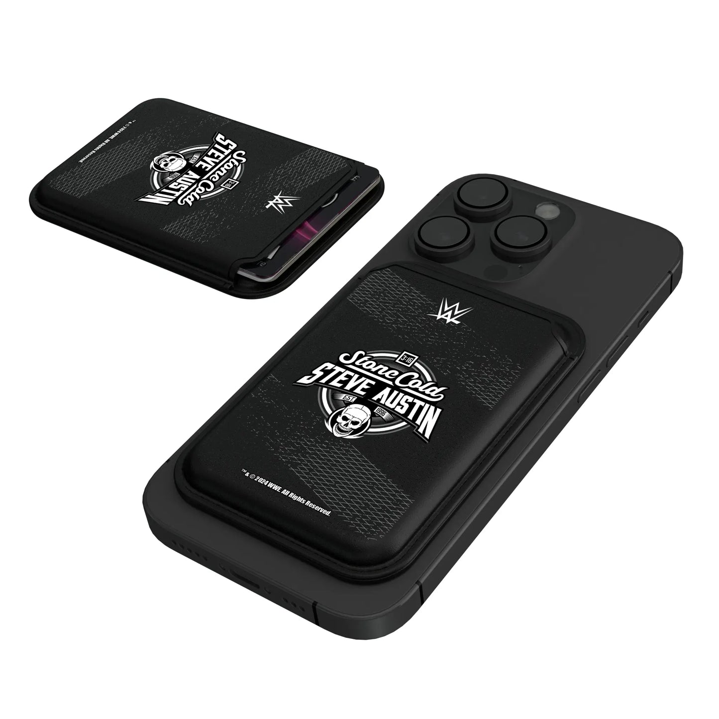 Stone Cold Steve Austin Steel Black Magnetic Credit Card Wallet