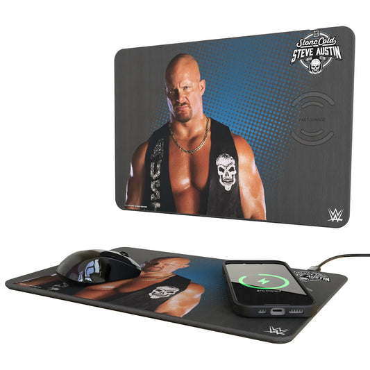 Stone Cold Steve Austin Superstar 15-Watt Wireless Charger and Mouse Pad
