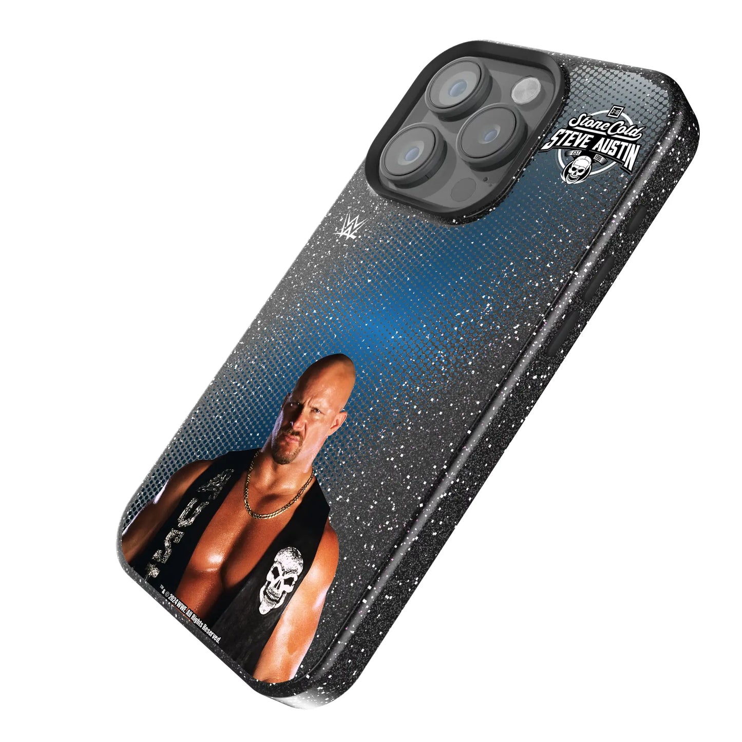 Stone Cold Steve Austin Superstar Black Bling Phone Case for Apple iPhone