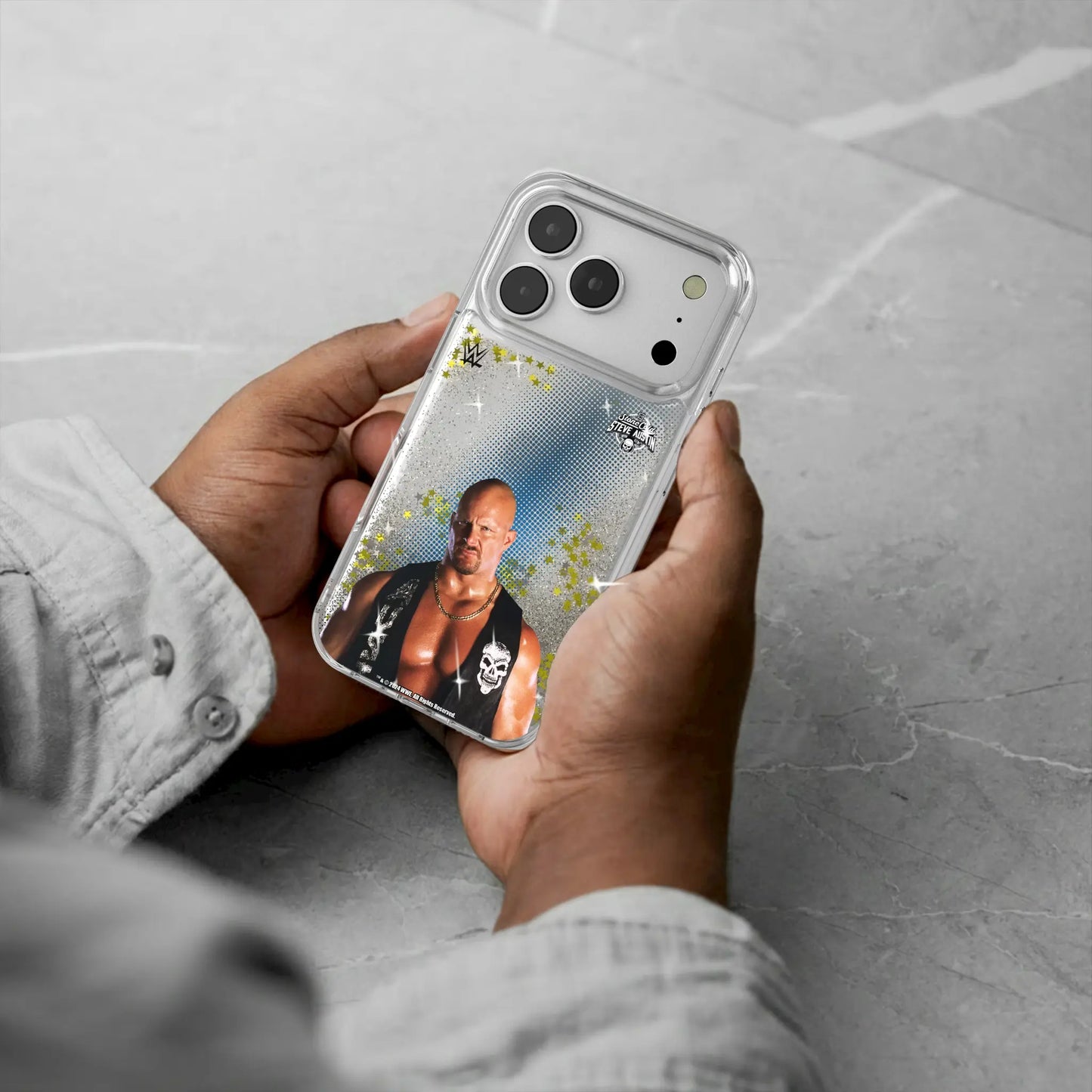 Stone Cold Steve Austin Superstar Glitter Phone Case for Apple iPhone