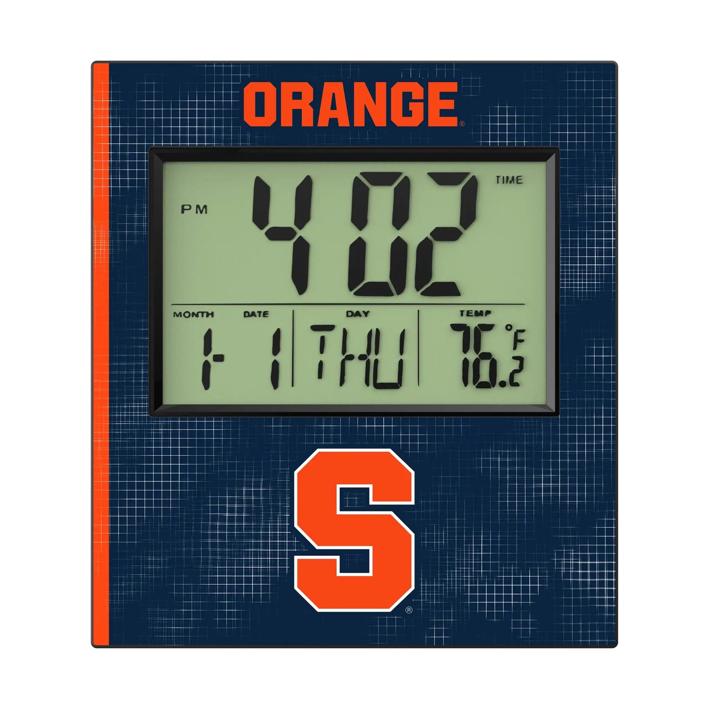 Syracuse University Orange Hatch Wall Clock