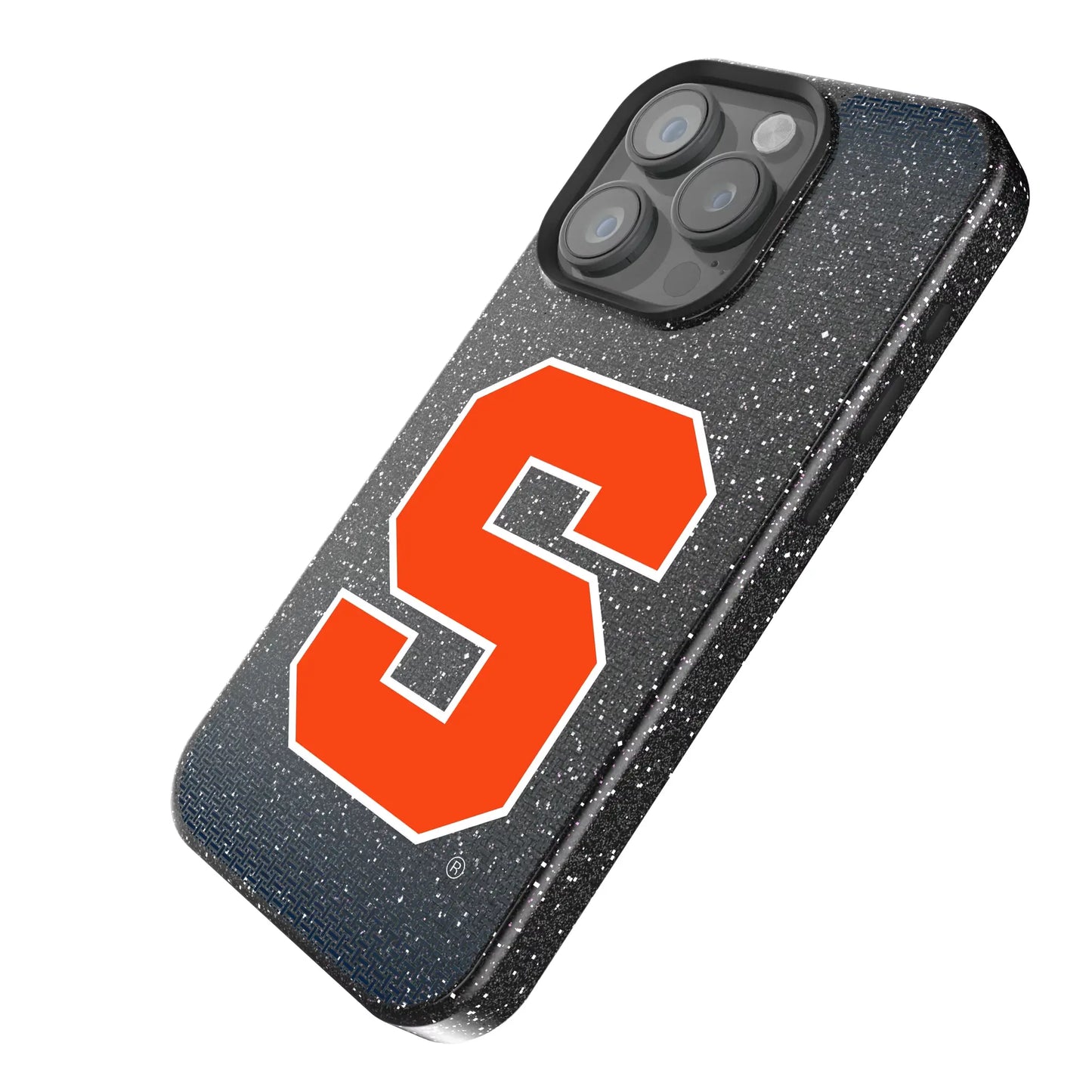 Syracuse University Orange Linen Black Bling Phone Case for Apple iPhone