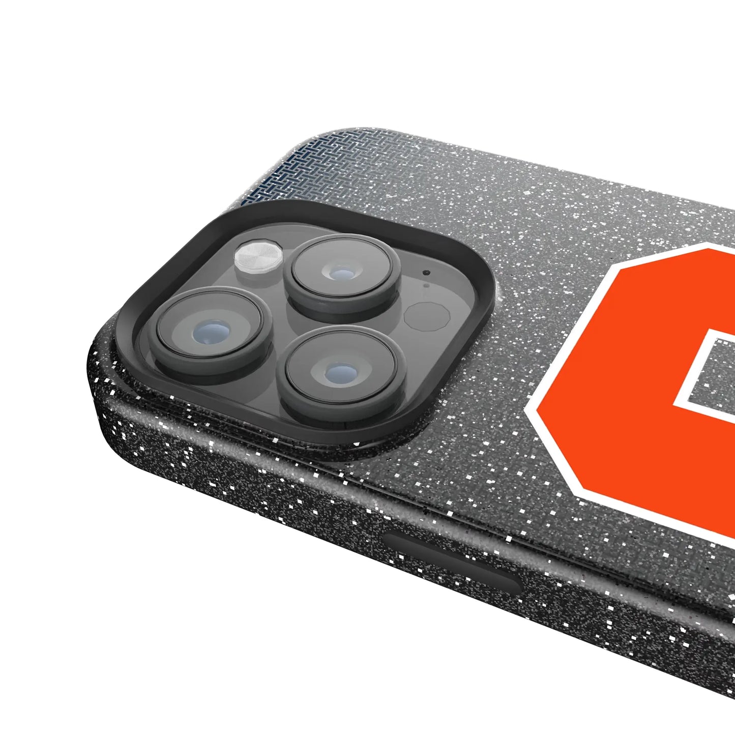 Syracuse University Orange Linen Black Bling Phone Case for Apple iPhone