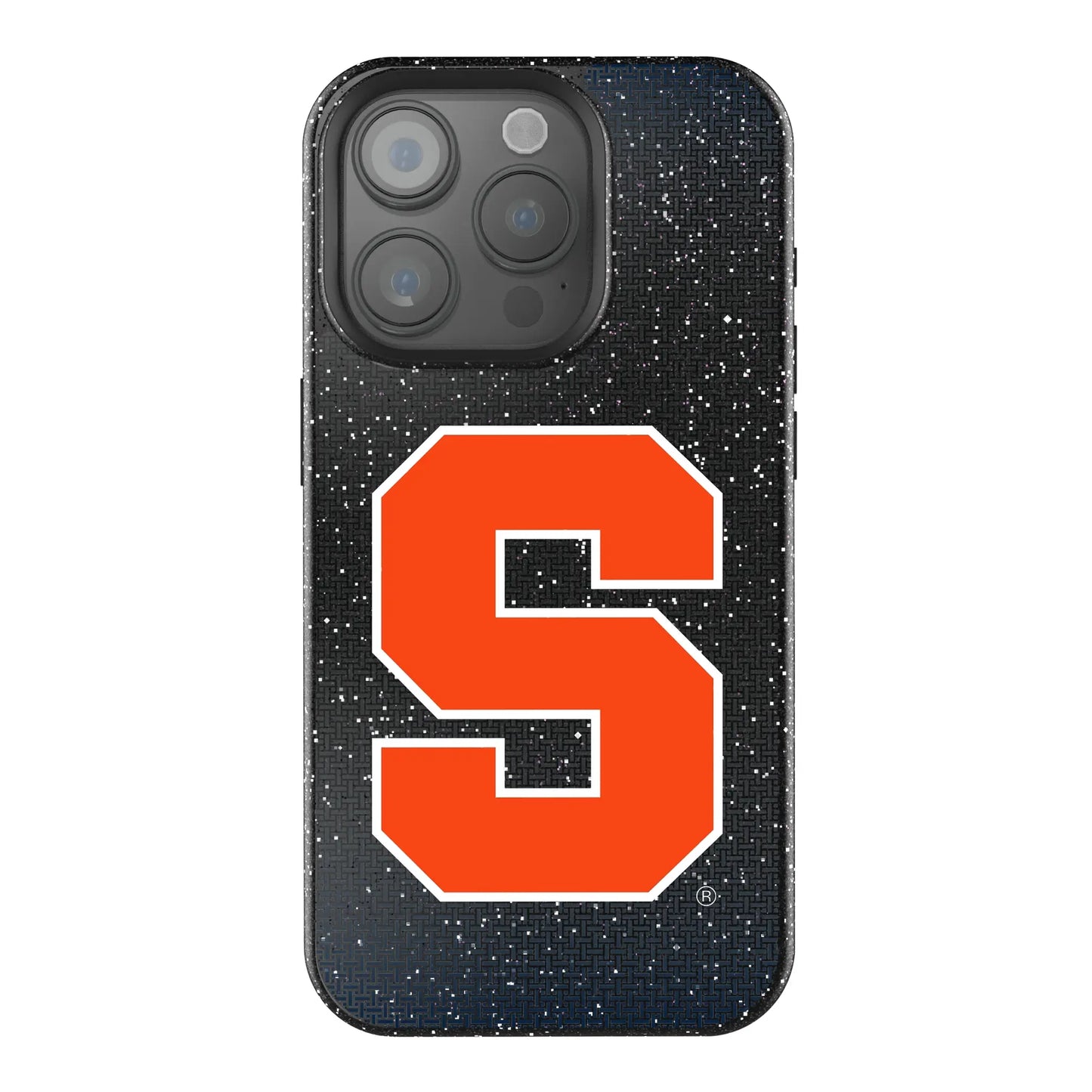 Syracuse University Orange Linen Black Bling Phone Case for Apple iPhone