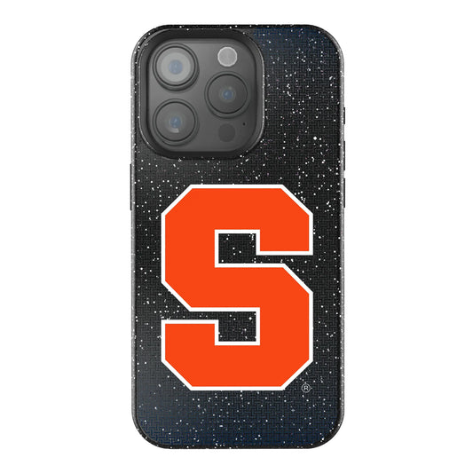 Syracuse University Orange Linen Black Bling Phone Case for Apple iPhone