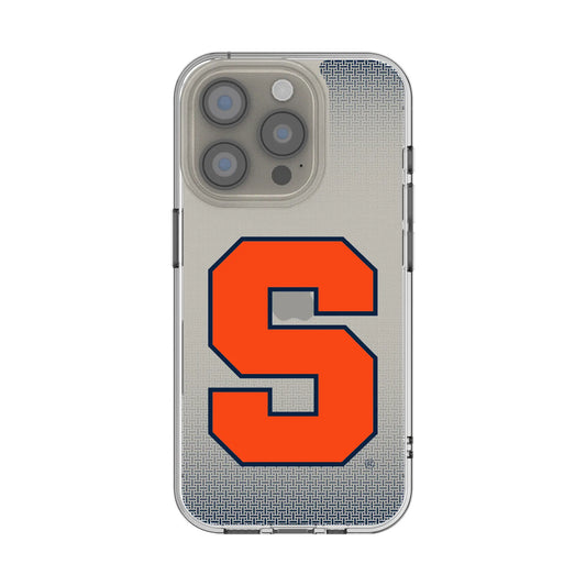 Syracuse University Orange Linen Clear Phone Case for Apple iPhone
