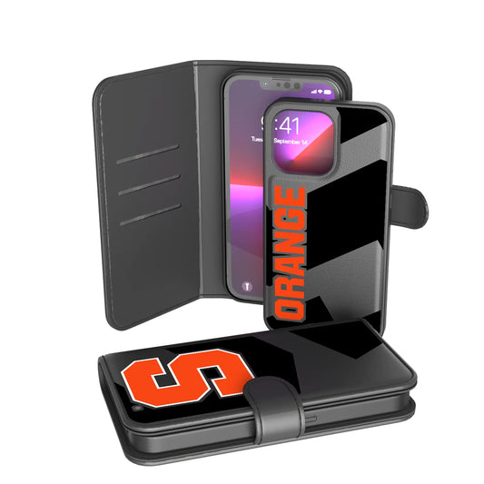 Syracuse University Orange Monocolor Tilt Wallet Phone Case for Apple iPhone