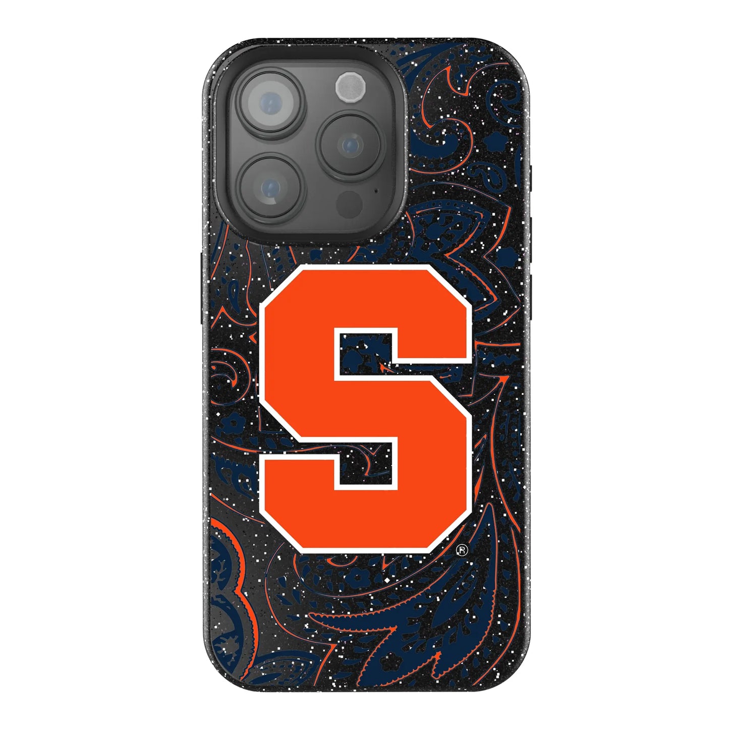 Syracuse University Orange Paisley Black Bling Phone Case for Apple iPhone