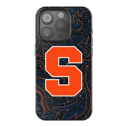 Syracuse University Orange Paisley Black Bling Phone Case for Apple iPhone