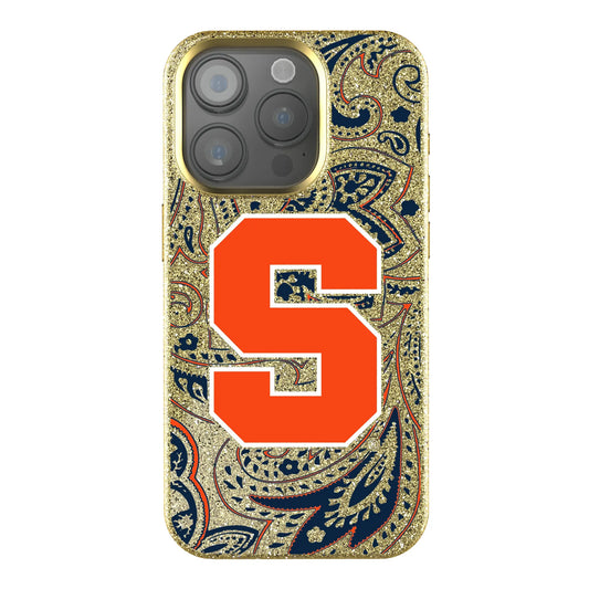Syracuse University Orange Paisley Bling Phone Case for Apple iPhone