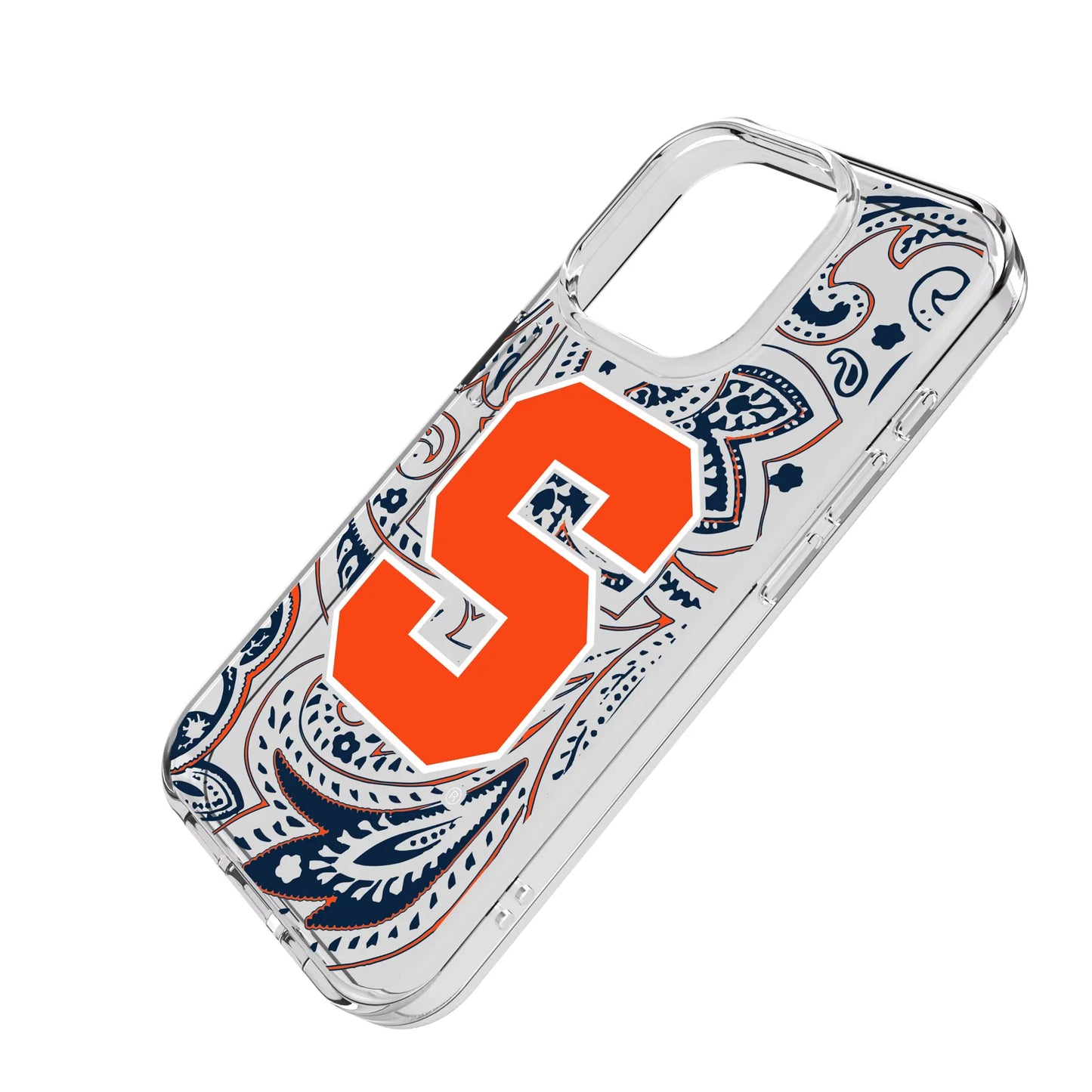 Syracuse University Orange Paisley Clear Phone Case for Apple iPhone