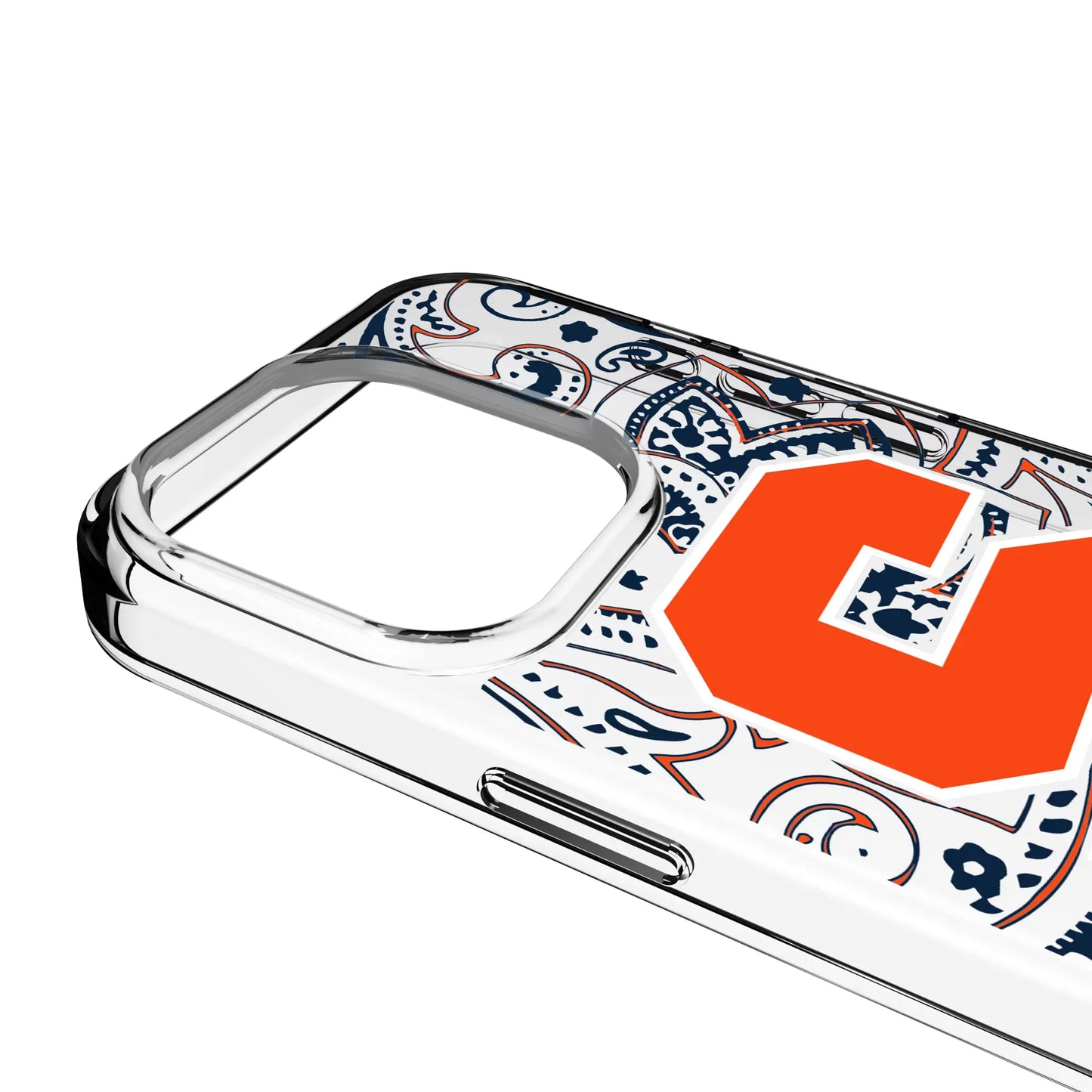 Syracuse University Orange Paisley Clear Phone Case for Apple iPhone
