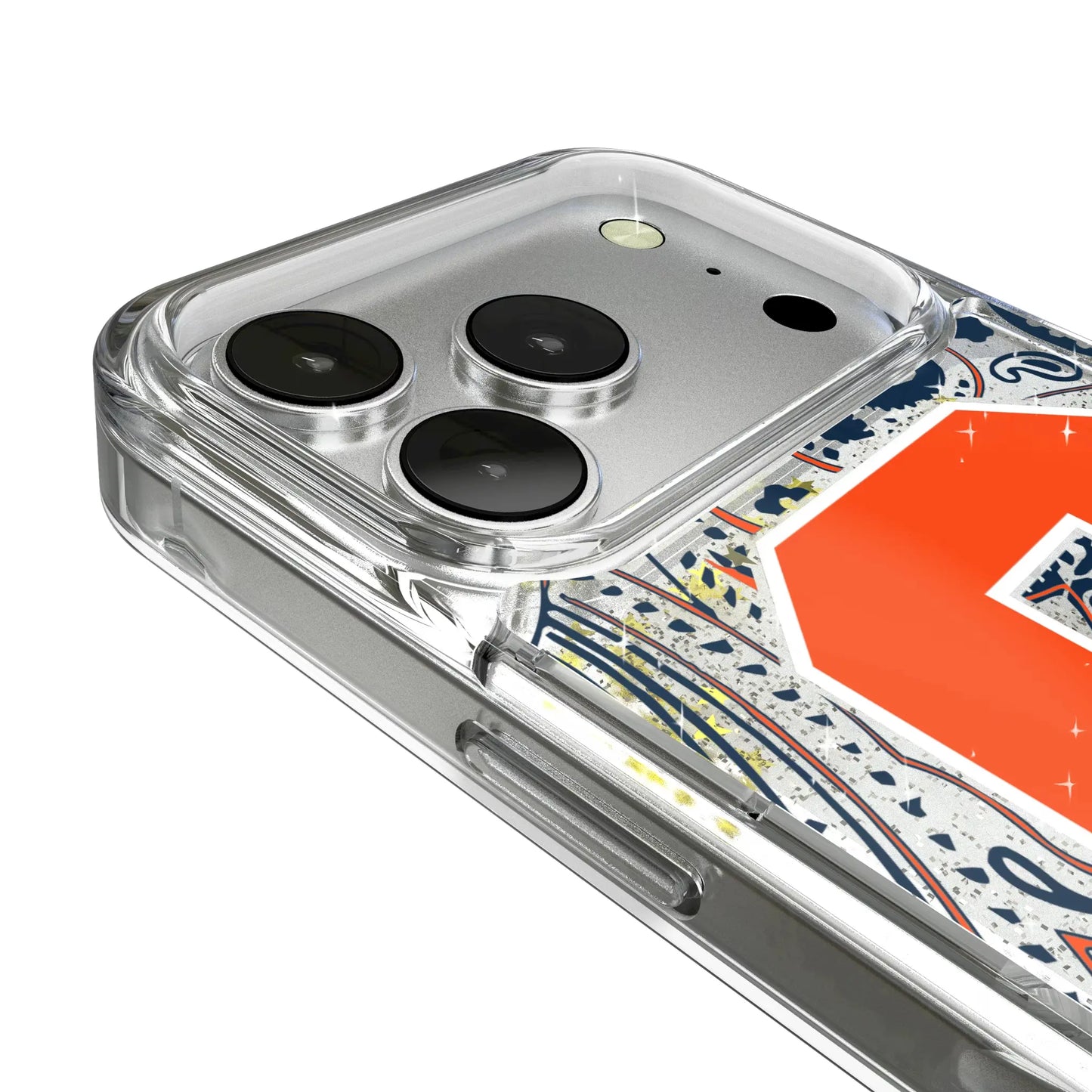 Syracuse University Orange Paisley Glitter Phone Case for Apple iPhone