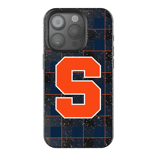 Syracuse University Orange Plaid Black Bling Phone Case for Apple iPhone