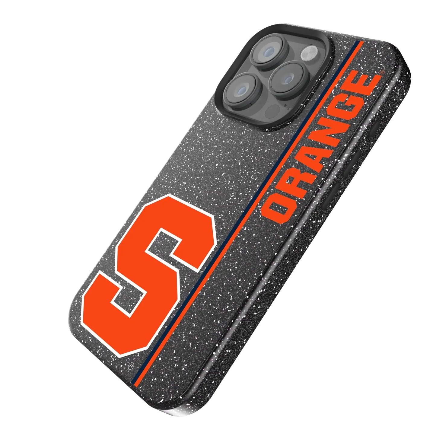 Syracuse University Orange Sidebar Black Bling Phone Case for Apple iPhone