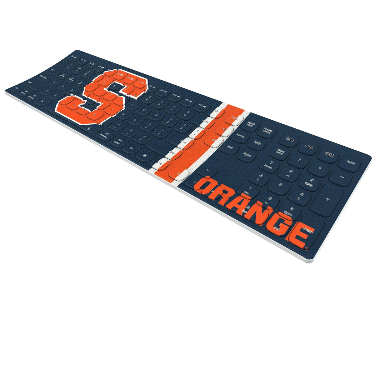 Syracuse University Orange Stripe Curved Wireless Keyboard