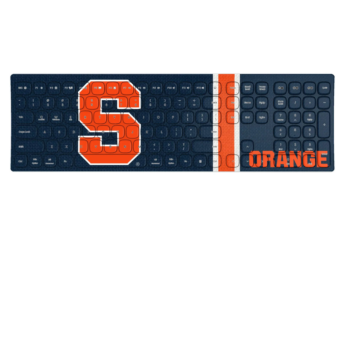 Syracuse University Orange Stripe Curved Wireless Keyboard