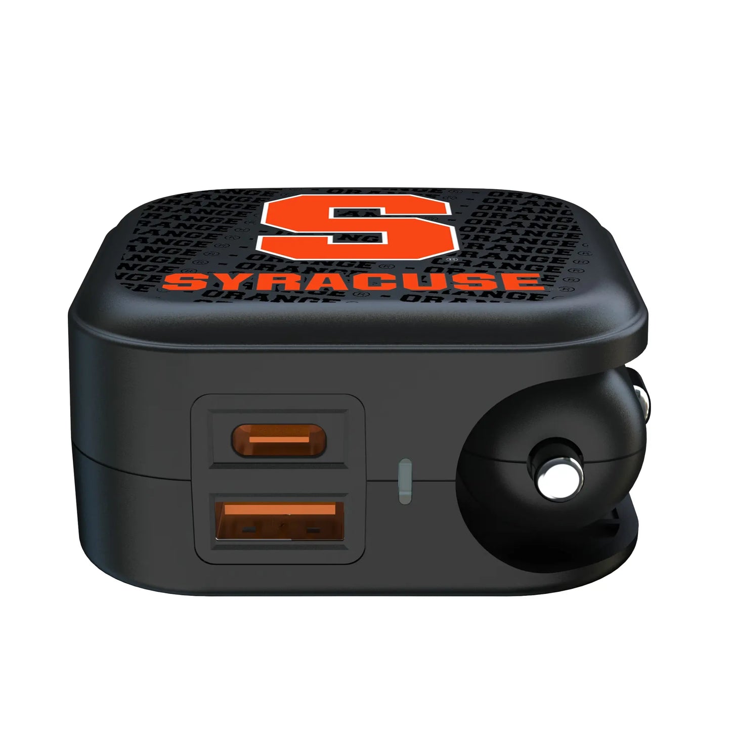 Syracuse University Orange Text Backdrop 2 in 1 USB A/C Charger
