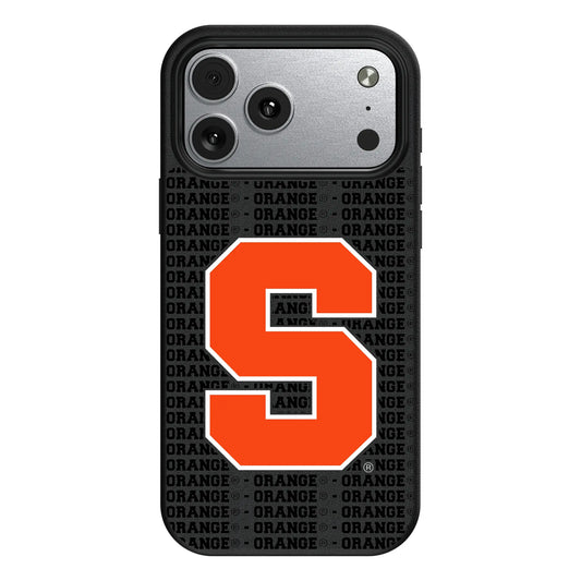 Syracuse University Orange Text Backdrop MagSafe Compatible Phone Case for Apple iPhone