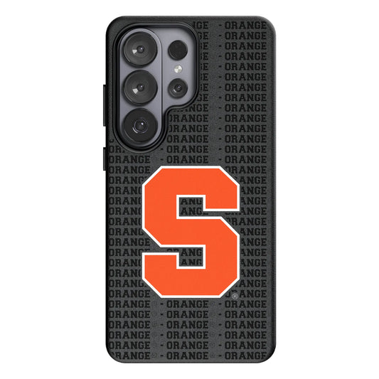 Syracuse University Orange Text Backdrop MagSafe Compatible Phone Case for Samsung Galaxy
