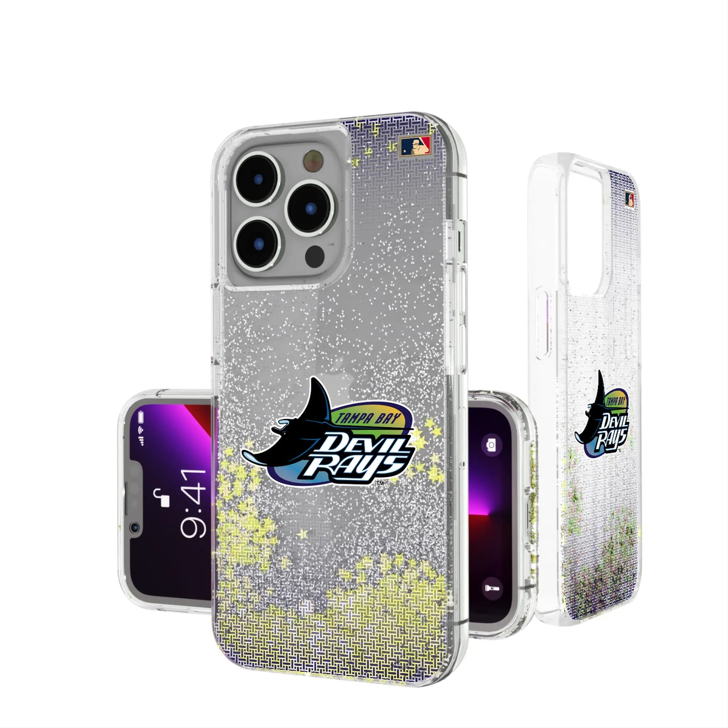 Tampa Bay 1998-2000 - Cooperstown Collection Linen Glitter Phone Case for Apple iPhone