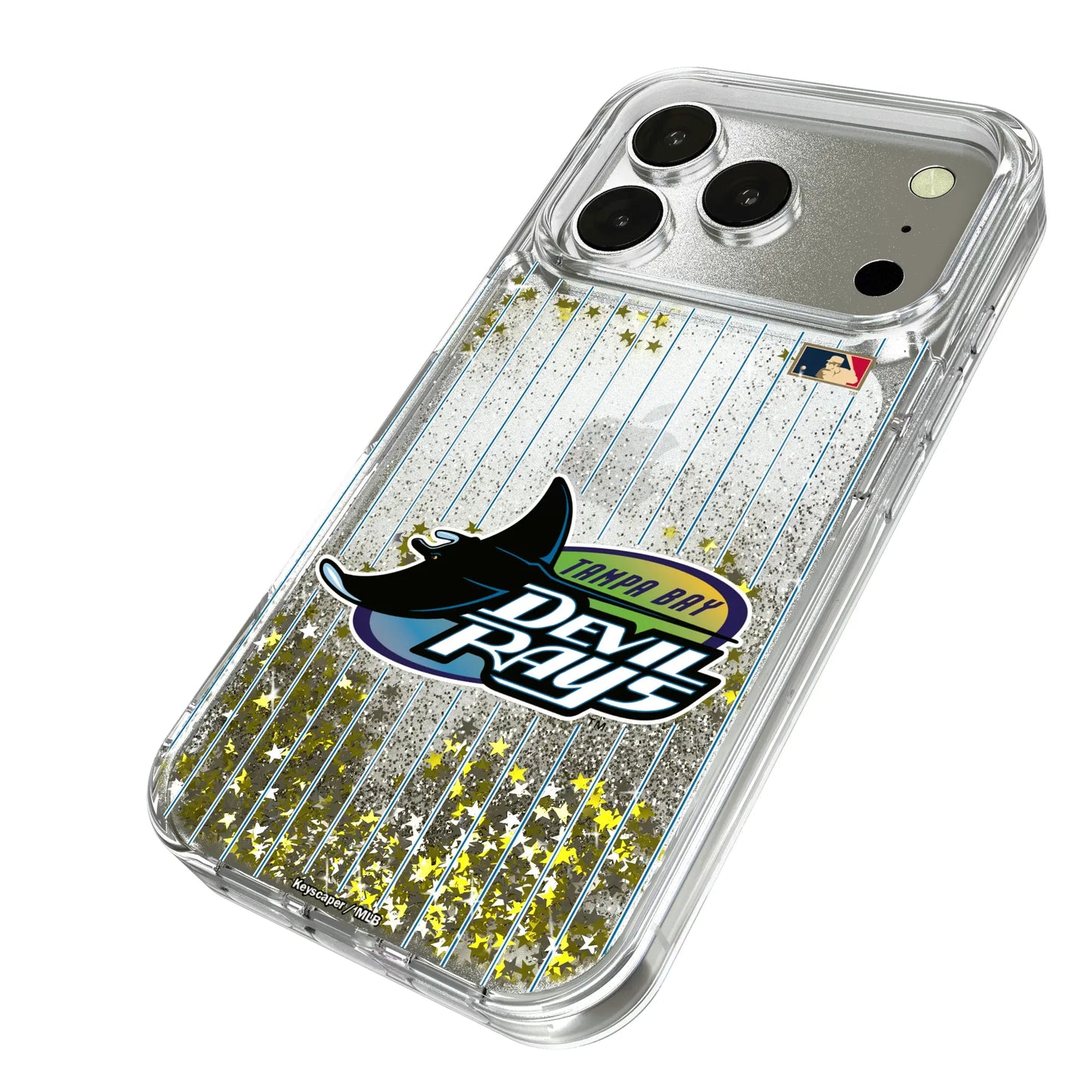 Tampa Bay 1998-2000 - Cooperstown Collection Pinstripe Glitter Phone Case for Apple iPhone