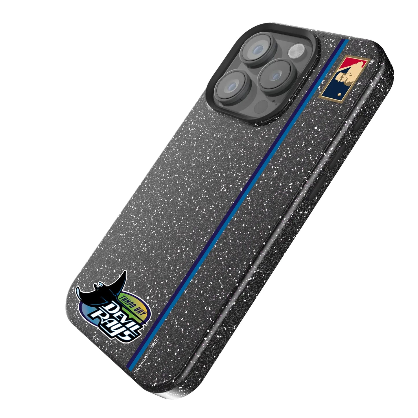Tampa Bay 1998-2000 - Cooperstown Collection Sidebar Black Bling Phone Case for Apple iPhone