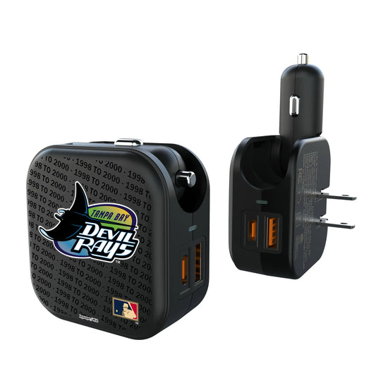 Tampa Bay 1998-2000 - Cooperstown Collection Text Backdrop 2 in 1 USB A/C Charger
