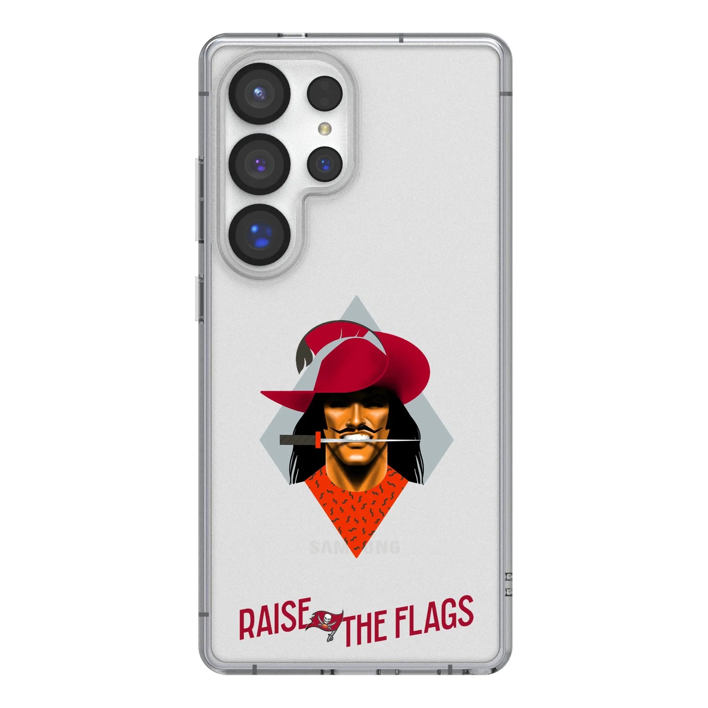 Tampa Bay Buccaneers Deco Clear Phone Case for Samsung Galaxy