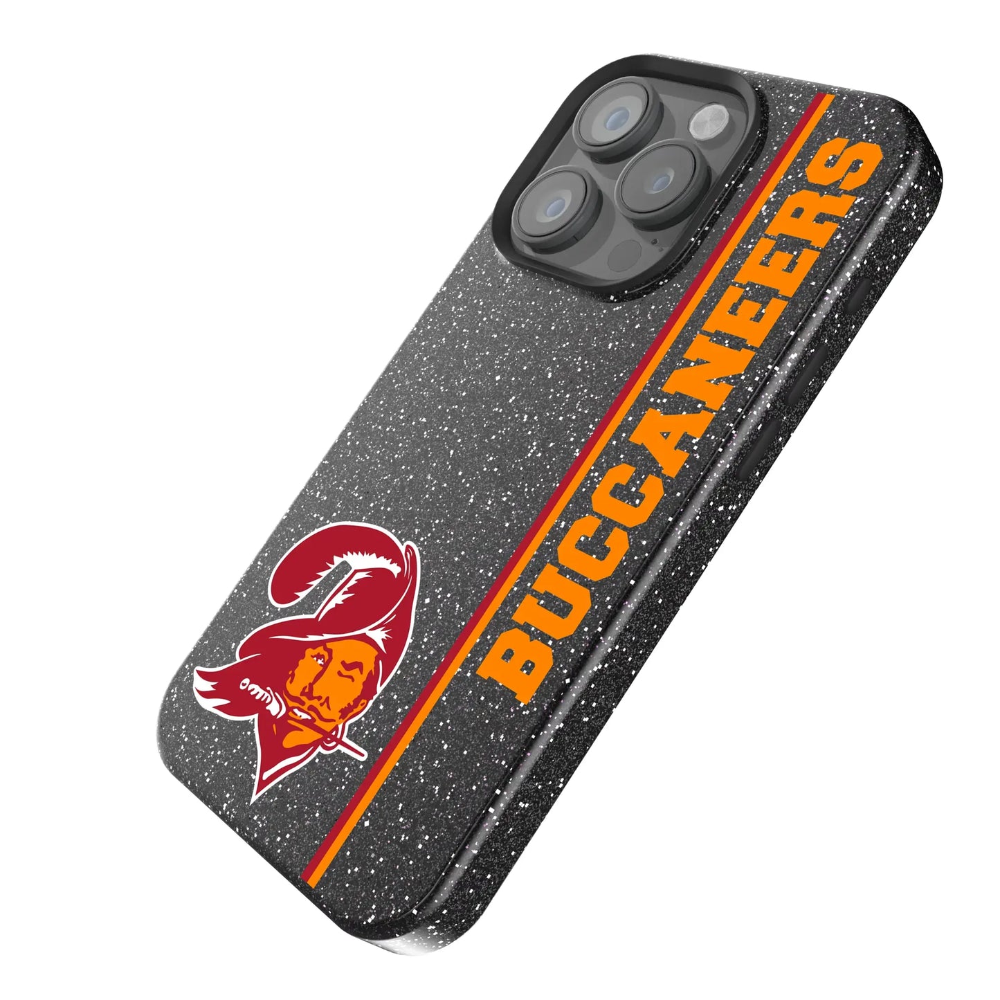 Tampa Bay Buccaneers Historic Collection Sidebar Black Bling Phone Case for Apple iPhone