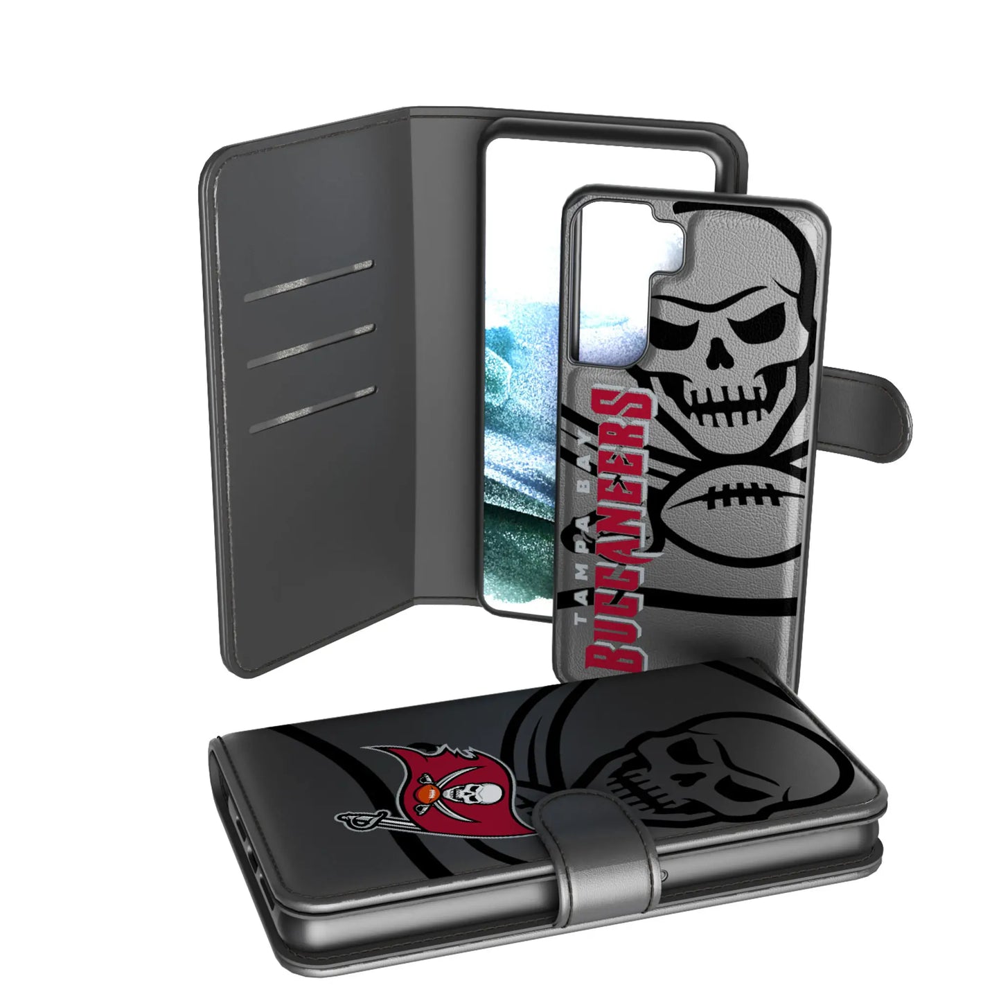 Tampa Bay Buccaneers Monocolor Tilt Wallet Phone Case for Apple iPhone