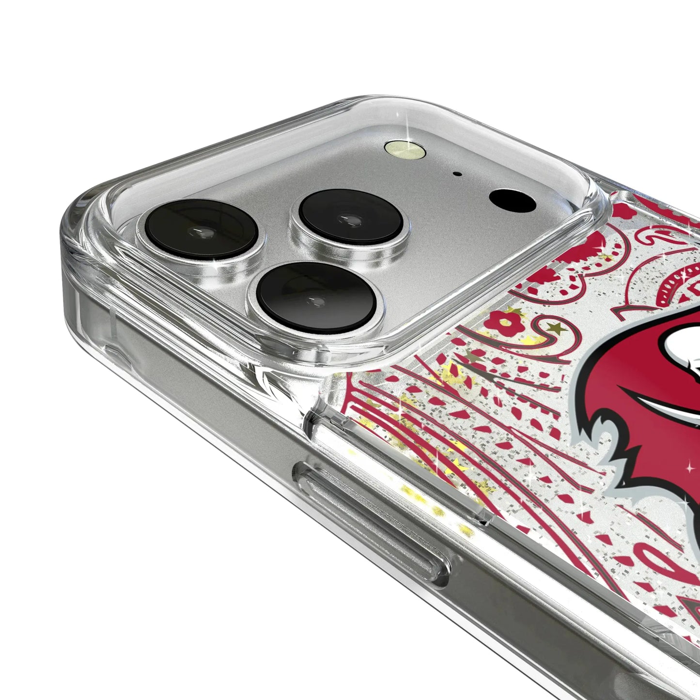Tampa Bay Buccaneers Paisley Glitter Phone Case for Apple iPhone