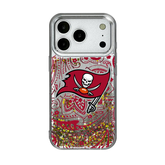 Tampa Bay Buccaneers Paisley Glitter Phone Case for Apple iPhone