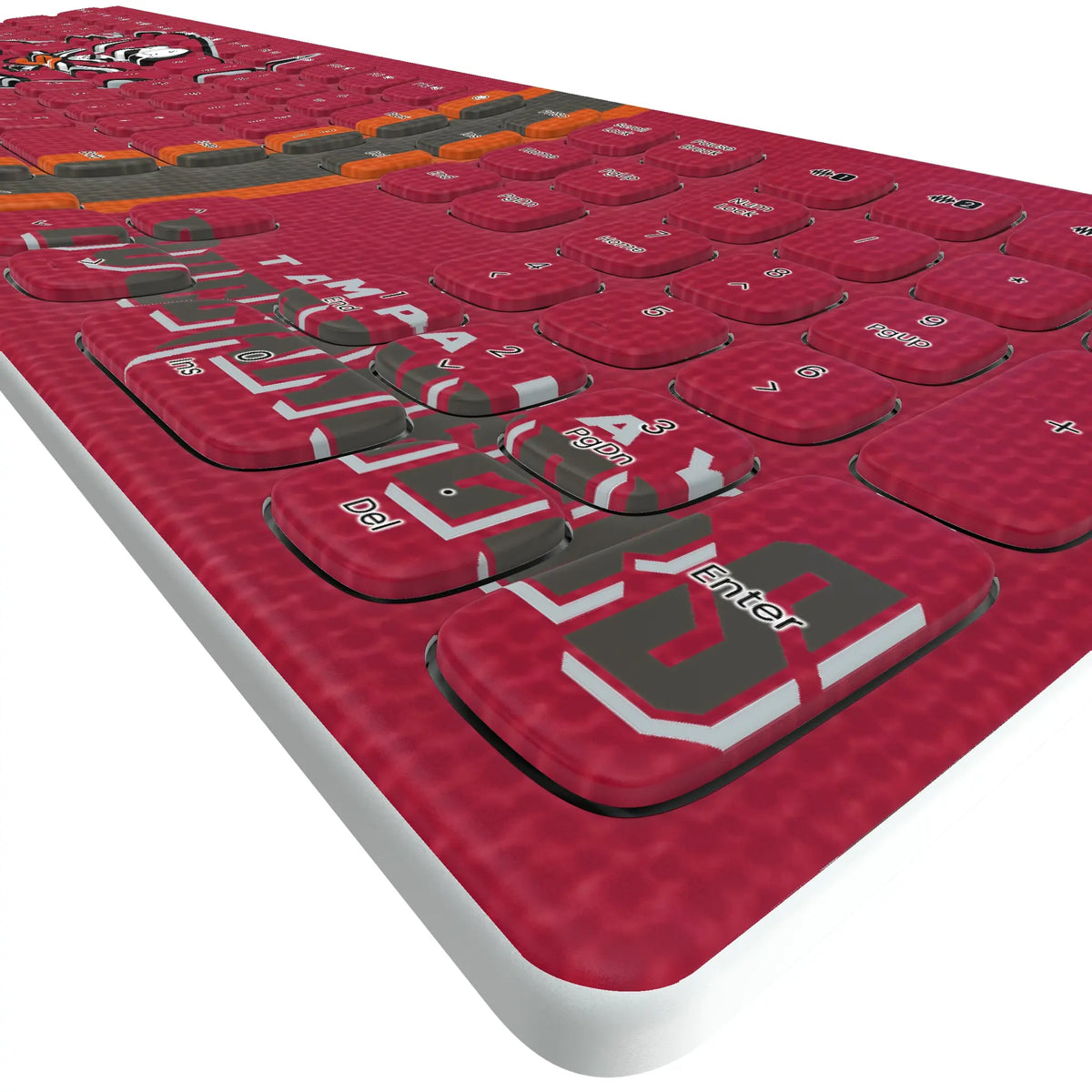 Tampa Bay Buccaneers Stripe Curved Wireless Keyboard