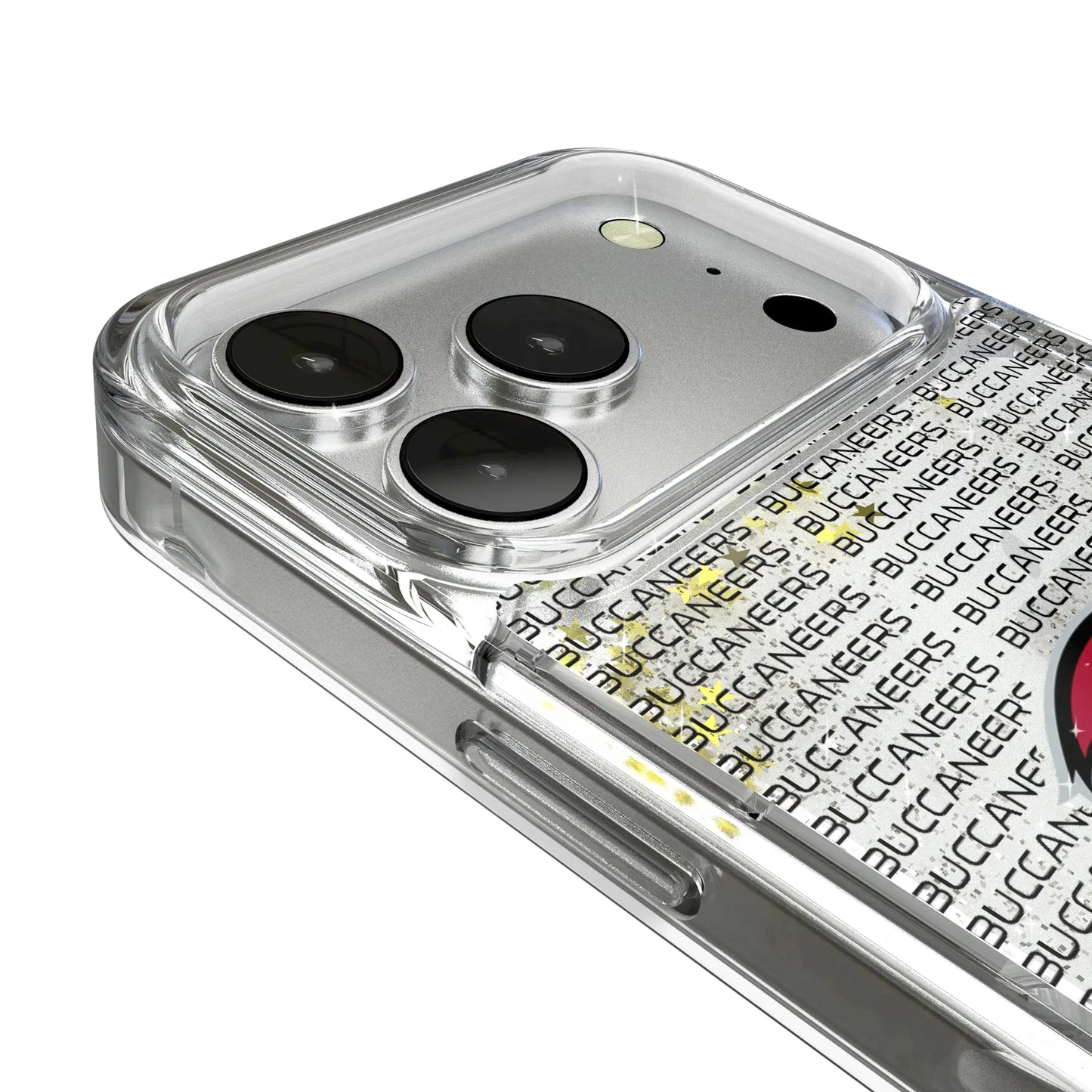 Tampa Bay Buccaneers Text Backdrop Glitter Phone Case for Apple iPhone