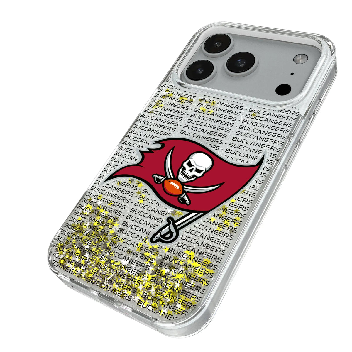 Tampa Bay Buccaneers Text Backdrop Glitter Phone Case for Apple iPhone