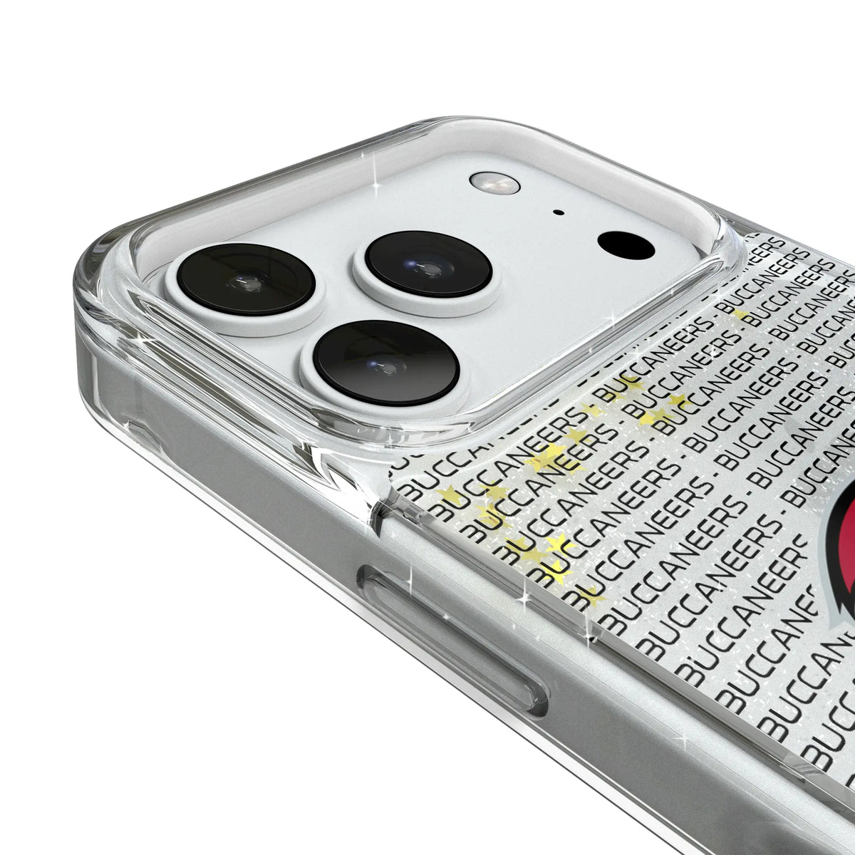 Tampa Bay Buccaneers Text Backdrop Glitter Phone Case for Apple iPhone