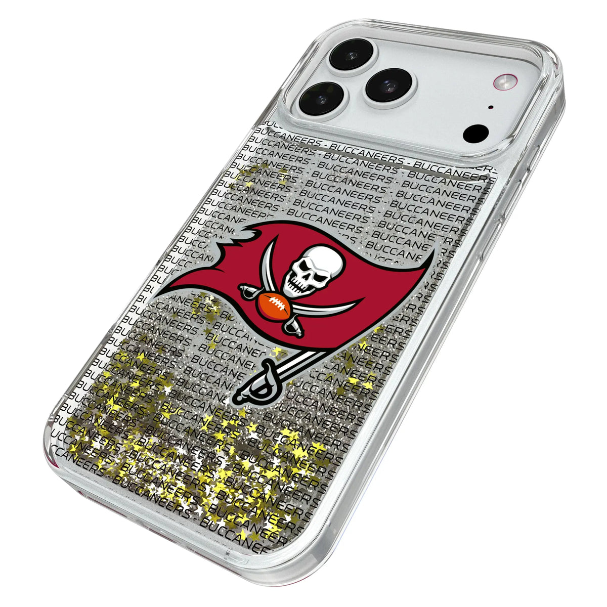 Tampa Bay Buccaneers Text Backdrop Glitter Phone Case for Apple iPhone