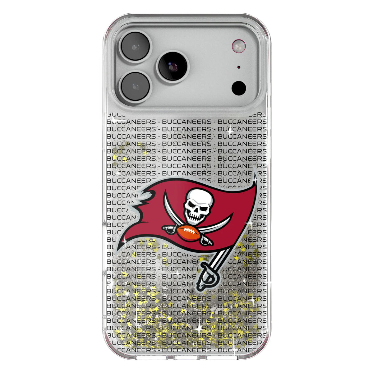 Tampa Bay Buccaneers Text Backdrop Glitter Phone Case for Apple iPhone