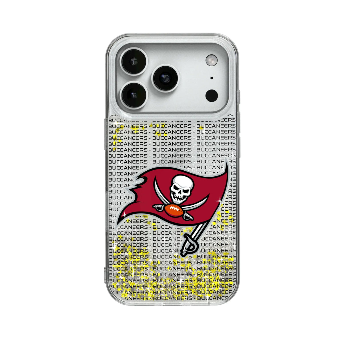 Tampa Bay Buccaneers Text Backdrop Glitter Phone Case for Apple iPhone