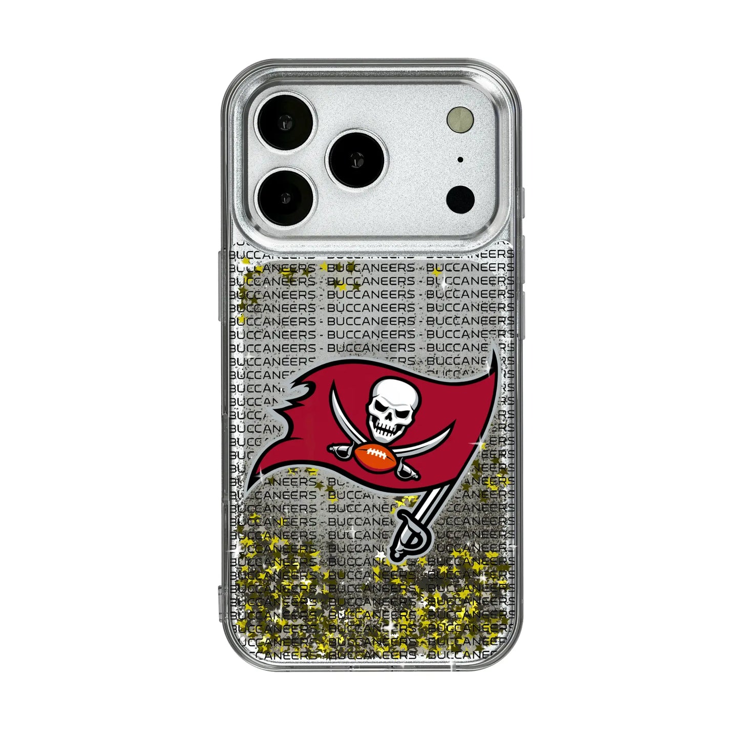 Tampa Bay Buccaneers Text Backdrop Glitter Phone Case for Apple iPhone