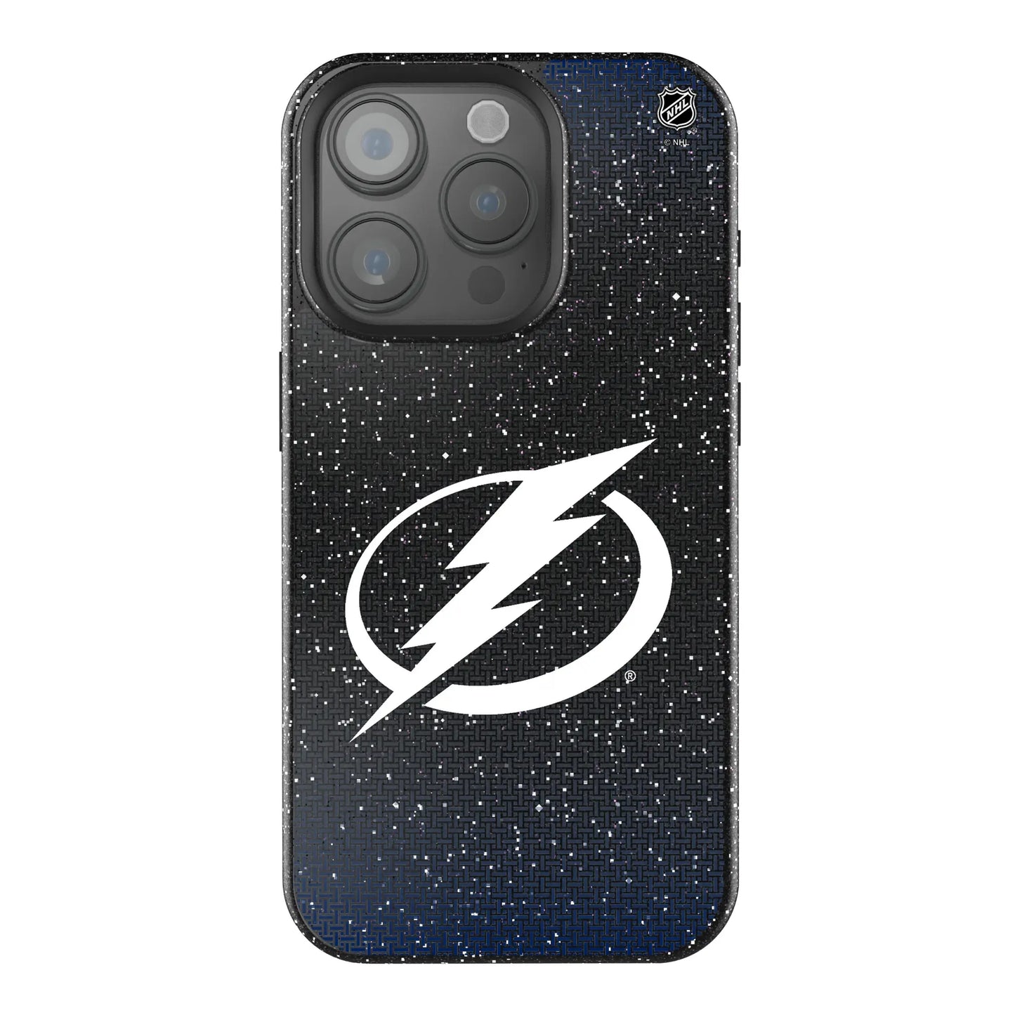Tampa Bay Lightning Linen Black Bling Phone Case for Apple iPhone