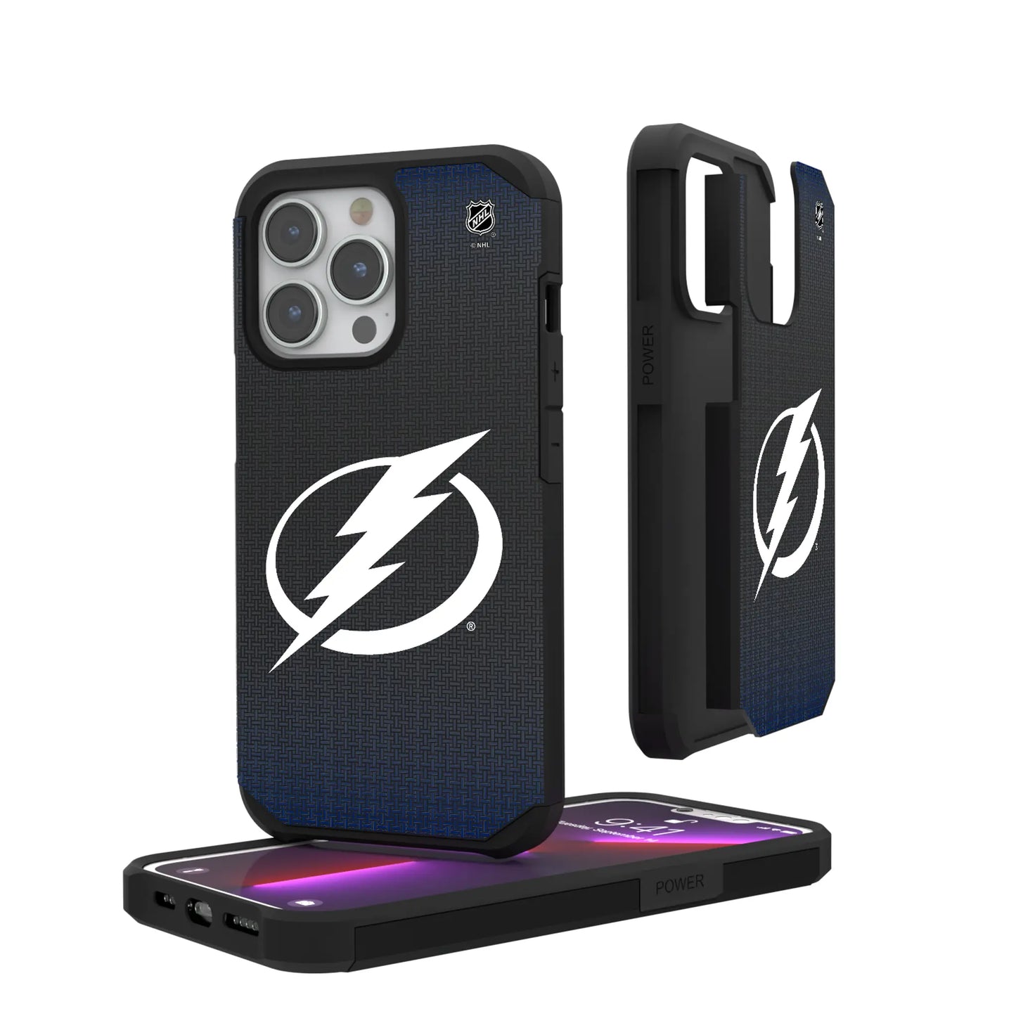Tampa Bay Lightning Linen Rugged Phone Case for Apple iPhone
