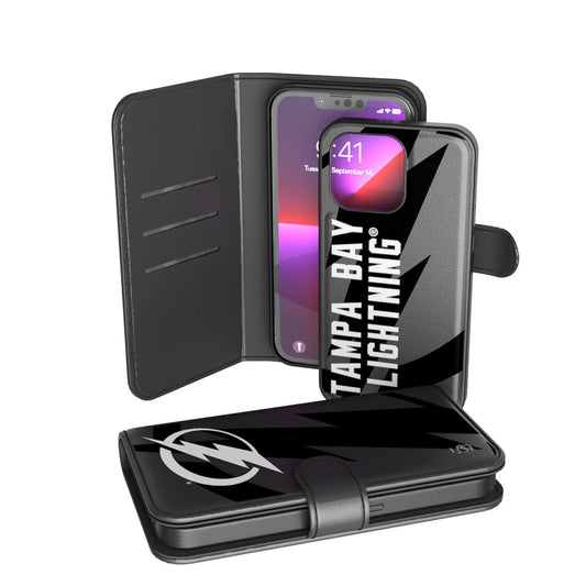 Tampa Bay Lightning Monocolor Tilt Wallet Phone Case for Apple iPhone
